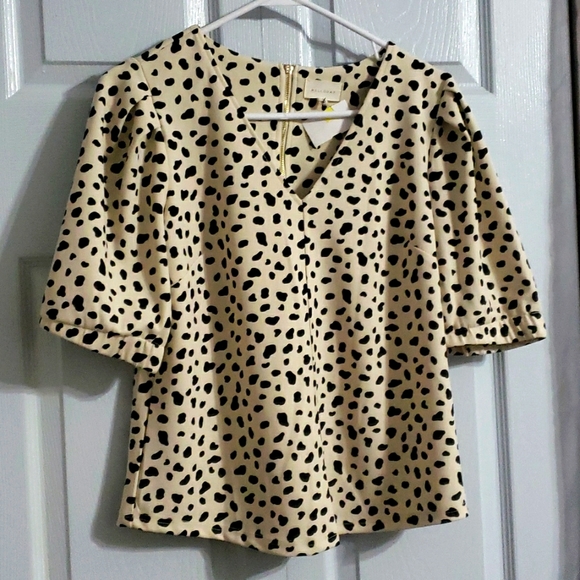 Melloday with Sleeve Animal print Blouse - Picture 7 of 8